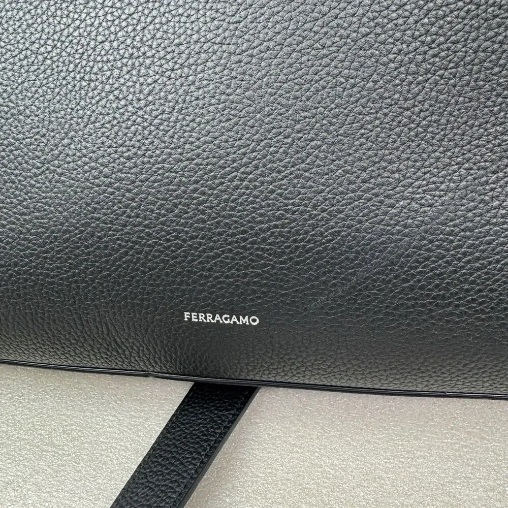 Ferragamo Business bag with Gancini Buckles Briefcase with Shoulder Strap